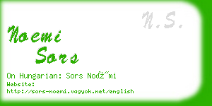 noemi sors business card